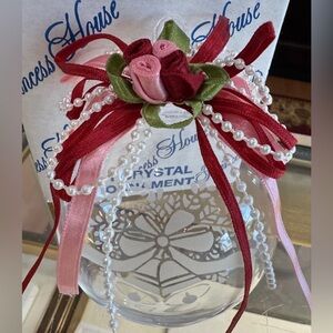 Princess House #408 “Bells 1991 Ball Glass Blown Annual Ornament"